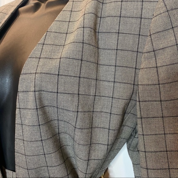 Vintage Gray Check Skirt Suit Size 10